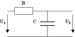 obr. 2.5 Zapojení RC členu